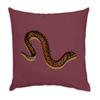 Fabulous Cushion Cover, Velvet, Red, Leopard Pattern, Biology Antique Illustration, 40 x 40 cm, Velvety view 1
