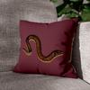 Fabulous Cushion Cover, Velvet, Red, Leopard Pattern, Biology Antique Illustration, 40 x 40 cm, Velvety view 3