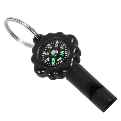 BESPORTBLE Outdoor Keychain Compass with Whistle