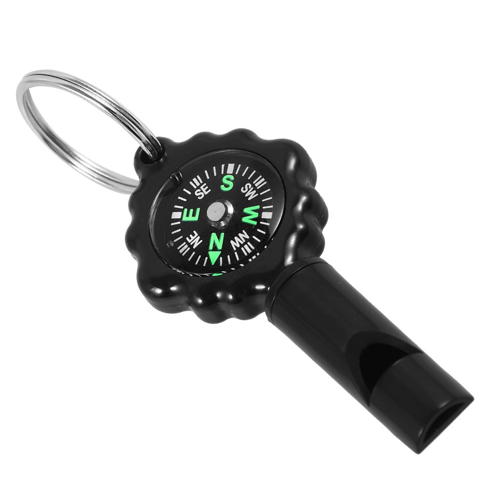 BESPORTBLE Outdoor Keychain Compass with Whistle