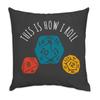 Fabulous Velvet Cushion Cover, Black, "This Is How I Roll" Dice Design, Geek Board Games, 16 x 16 in, Soft view 1