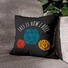 Fabulous Velvet Cushion Cover, Black, "This Is How I Roll" Dice Design, Geek Board Games, 16 x 16 in, Soft view 3