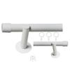 Voppi White Loft Curtain Rod, 25 mm × 280 cm, with Frog Set, Rollers and Bracket Finials view 3