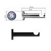 Voppi White Loft Curtain Rod, 25 mm × 280 cm, with Frog Set, Rollers and Bracket Finials view 4