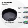 Drink Coasters with Holder, 6-Piece Set, 10 cm, Ocean Whale, Fish & Octopus Print view 3