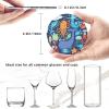 Drink Coasters with Holder, 6-Piece Set, 10 cm, Ocean Whale, Fish & Octopus Print view 4
