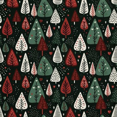 HEKO PANELS Waterproof Oxford Fabric, Christmas Trees, 3 Meters, 155 x 300 cm