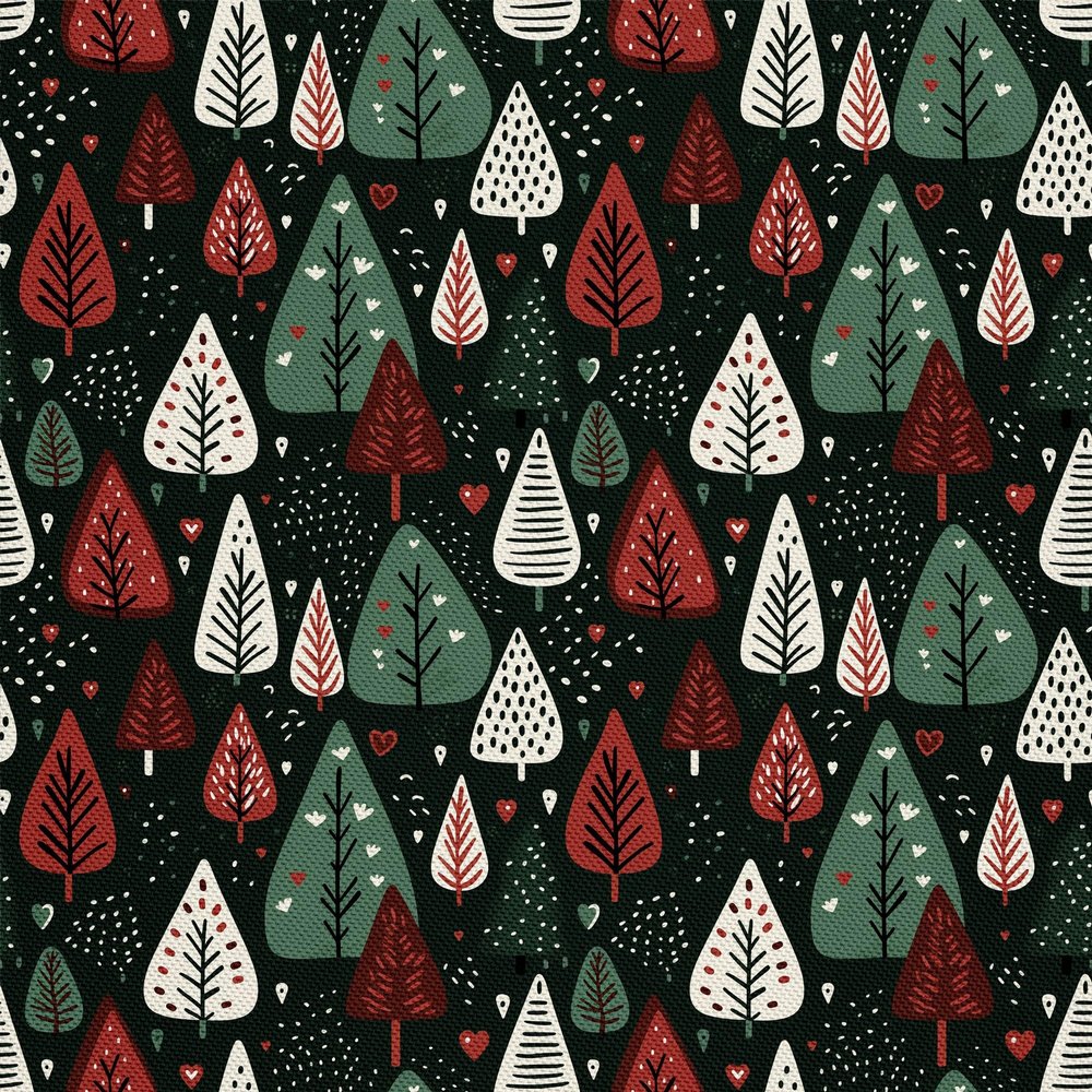 HEKO PANELS Waterproof Oxford Fabric, Christmas Trees, 3 Meters, 155 x 300 cm