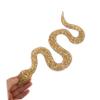 Gold Rhinestone Snake Applique Iron-On Patch for Jeans and Jackets view 2