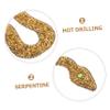 Gold Rhinestone Snake Applique Iron-On Patch for Jeans and Jackets view 3