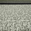 Stretch Elastane Double Jersey Fabric, Floral Damask Jacquard, Light Gray view 2