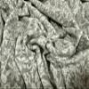 Stretch Elastane Double Jersey Fabric, Floral Damask Jacquard, Light Gray view 3