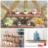 HCBUTAE Carbonized Wood Hanging Plant Shelf for Balcony Railings view 4