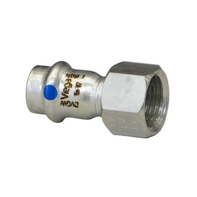Viega Sanpress Inox Lead-Free Transition Fitting, Model 2312LF, 22 mm x Rp 1/2 in