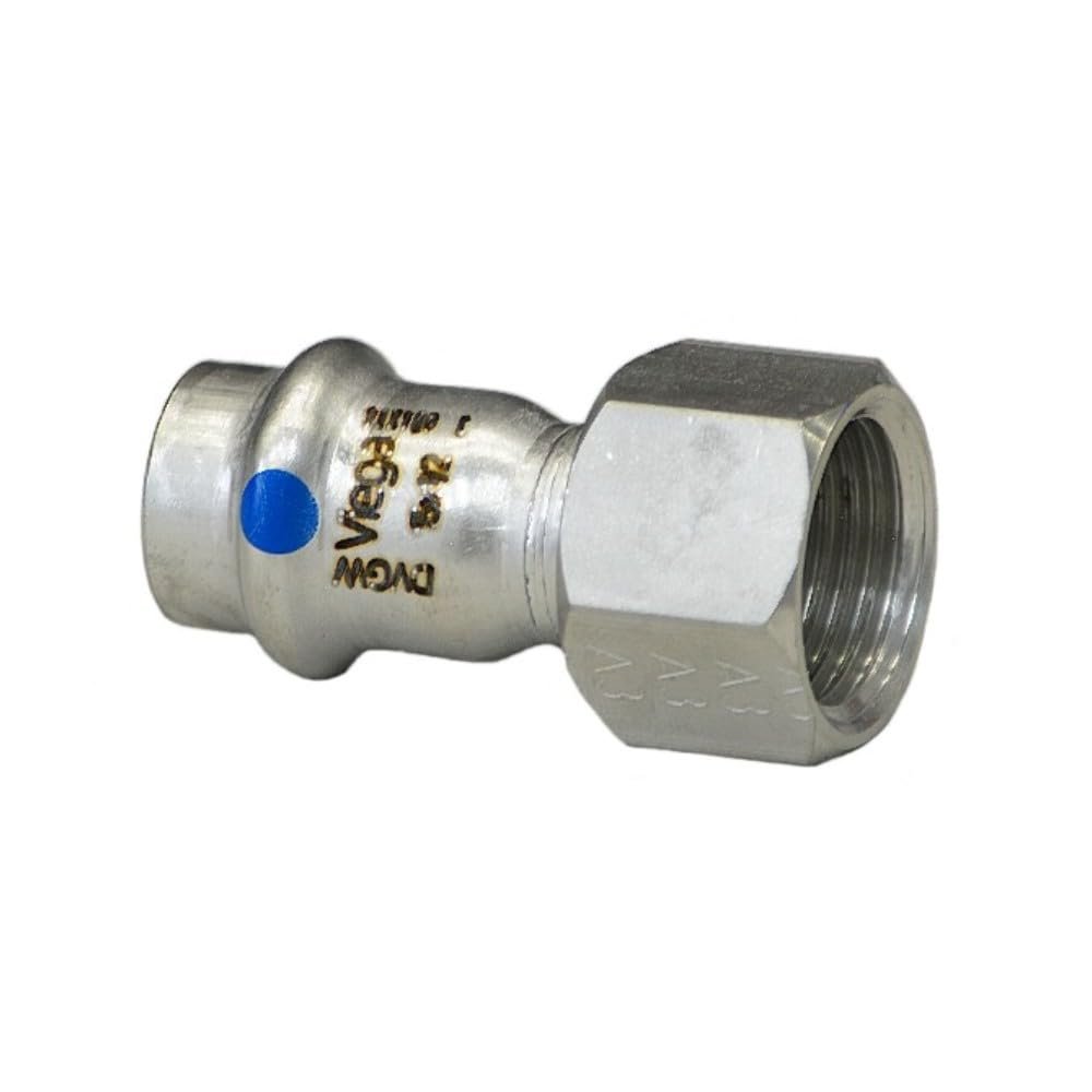 Viega Sanpress Inox Lead-Free Transition Fitting, Model 2312LF, 22 mm x Rp 1/2 in