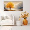 BOHUO Yellow and Gray Tree of Life Canvas Wall Art, Autumn Mountains, 50 x 100 cm, Unframed view 4