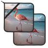 Flamingo at the Beach Heat-Resistant Pot Holders, 2-Pack view 3