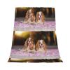 Cavalier King Charles Spaniel White and Brown Dogs Cozy Blanket, Warm Flannel Fleece Throw, 60 x 80 in view 2
