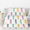 Seahorse Plush Flannel Fleece Bedspread/Throw Blanket, 60 x 80 in view 1