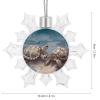 Christmas Snowflake Ornaments with Two Turtles and Shells view 2