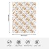 Cute Corgi Dog and Bone Pattern Plush Flannel Fleece Throw Blanket, 60 x 80 in view 4