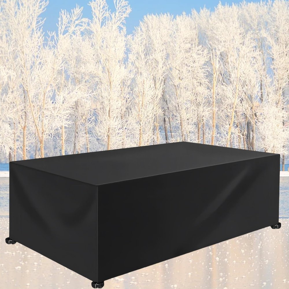 XUEQXUE Waterproof Outdoor Furniture Cover, 310 x 340 x 310 cm, Black