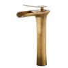 Vintage Antique Brass Waterfall Bathroom Faucet, Single-Hole Mount view 1