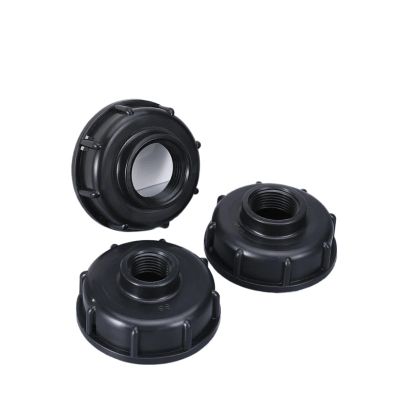 S60x6 Coarse-Thread IBC Tank Drain Adapter with 1/2", 3/4" and 1" Female Threads