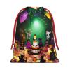 Halloween Party Print Reusable Drawstring Gift Bags view 2