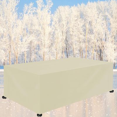 XUEQXUE Waterproof Patio Furniture Cover, 330 x 420 x 330 cm, Beige