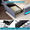 BPKADHY Upholstered Bed Full Size 140 x 200 cm with LED and 4 Drawers view 4