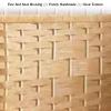 Woven Folding Room Divider, White, 4/5/6 Panels, Freestanding, 50 x 30 cm, 5-Piece view 3