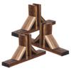 Toddmomy 3-Piece Wooden Fence Base, Weather-Resistant Garden Fence Support view 1