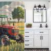 BTCOWZRV Tractor Winter Shower Curtain Set, Waterproof Fabric, 152 x 183 cm view 3