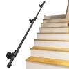 NZpost Black Wrought-Iron Stair Handrail, Indoor/Outdoor Wall-Mounted, 1.2 m view 1