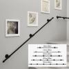 NZpost Black Wrought-Iron Stair Handrail, Indoor/Outdoor Wall-Mounted, 1.2 m view 2