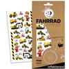 Color Square Bicycle Stickers for Boys – Excavators & Construction Vehicles | R0023 view 1