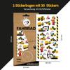 Color Square Bicycle Stickers for Boys – Excavators & Construction Vehicles | R0023 view 4