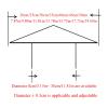 Innovative Stainless Steel Cone Cap for Fireplaces, Galvanized, Rain Guard, D 9 x 25 cm view 2