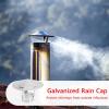 Innovative Stainless Steel Cone Cap for Fireplaces, Galvanized, Rain Guard, D 9 x 25 cm view 3