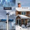 Innovative Stainless Steel Cone Cap for Fireplaces, Galvanized, Rain Guard, D 9 x 25 cm view 4