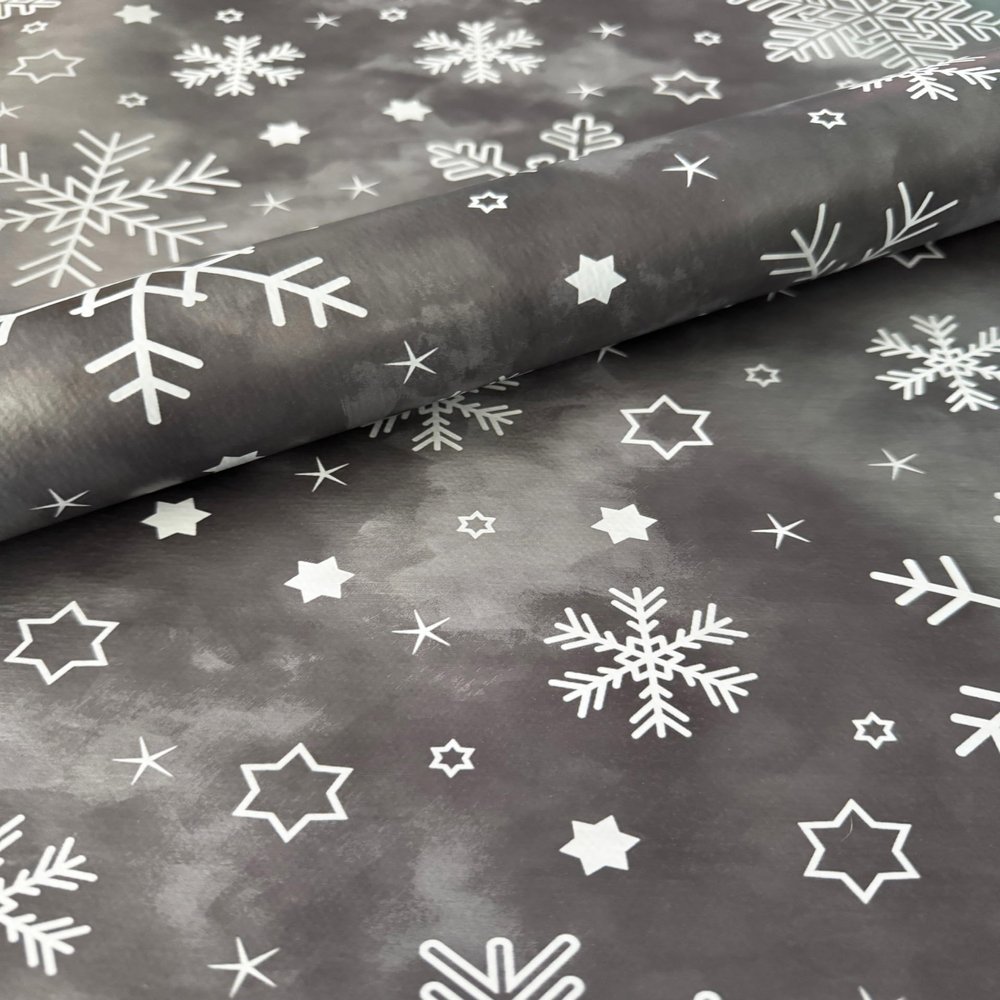 EISKRISTALL PVC Oilcloth Tablecloth, Gray/Anthracite, Rectangular, Washable, 120 x 80 cm
