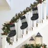 CHANGLEI Christmas Stocking with Guitar and Piano Pattern, 18 in, Black view 2