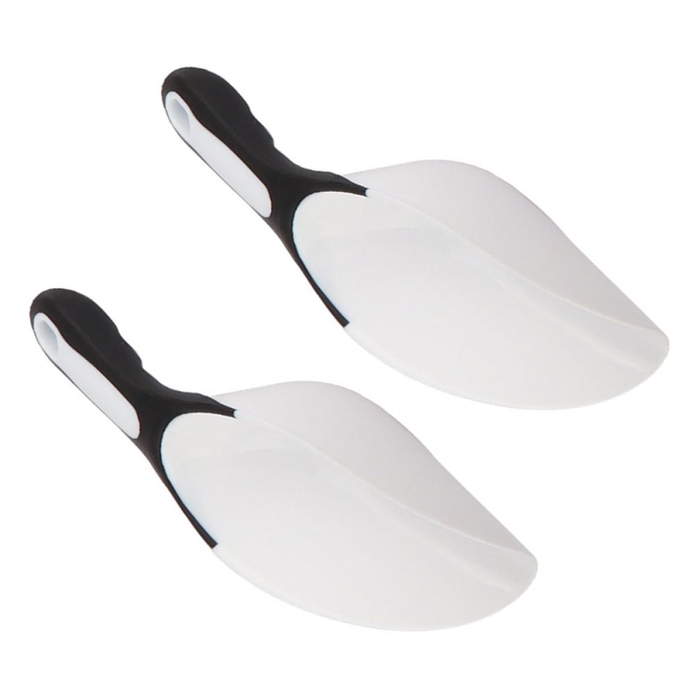 Kitchen Food Scoops, 2-Piece Set, PP, White, Smooth, Reusable