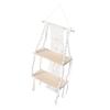 OKUMEYR Boho Wall Shelf, Handmade Cotton Rope and Wood, for Succulents and Artificial Plants view 1