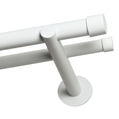 Voppi White Steel Double Curtain Rod, 19 mm, 420 cm
