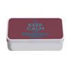 Fabulous Metal Box, Red, “Keep Calm I’m Pregnant Again,” 11 x 18.5 x 5.5 cm view 1
