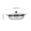 MOLUCKFU Stainless Steel Hot Pot with Divider and Anti-Scald Handles view 2