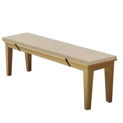 WEALSFUN Beige Bench Cushion with Non-Slip Bottom, Washable Cover, 110 x 55 x 5 cm