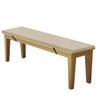 WEALSFUN Beige Bench Cushion with Non-Slip Bottom, Washable Cover, 110 x 55 x 5 cm view 1
